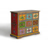 Commode 9 Tiroirs Bois Multicolore 70x30x60cm