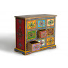 Commode 9 Tiroirs Bois Multicolore 70x30x60cm