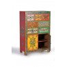 Buffet 7 Tiroirs Bois Multicolore 80x40x122cm