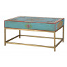 Table Basse 1 Tiroir Bois, Métal Multicolore 90x60x46cm