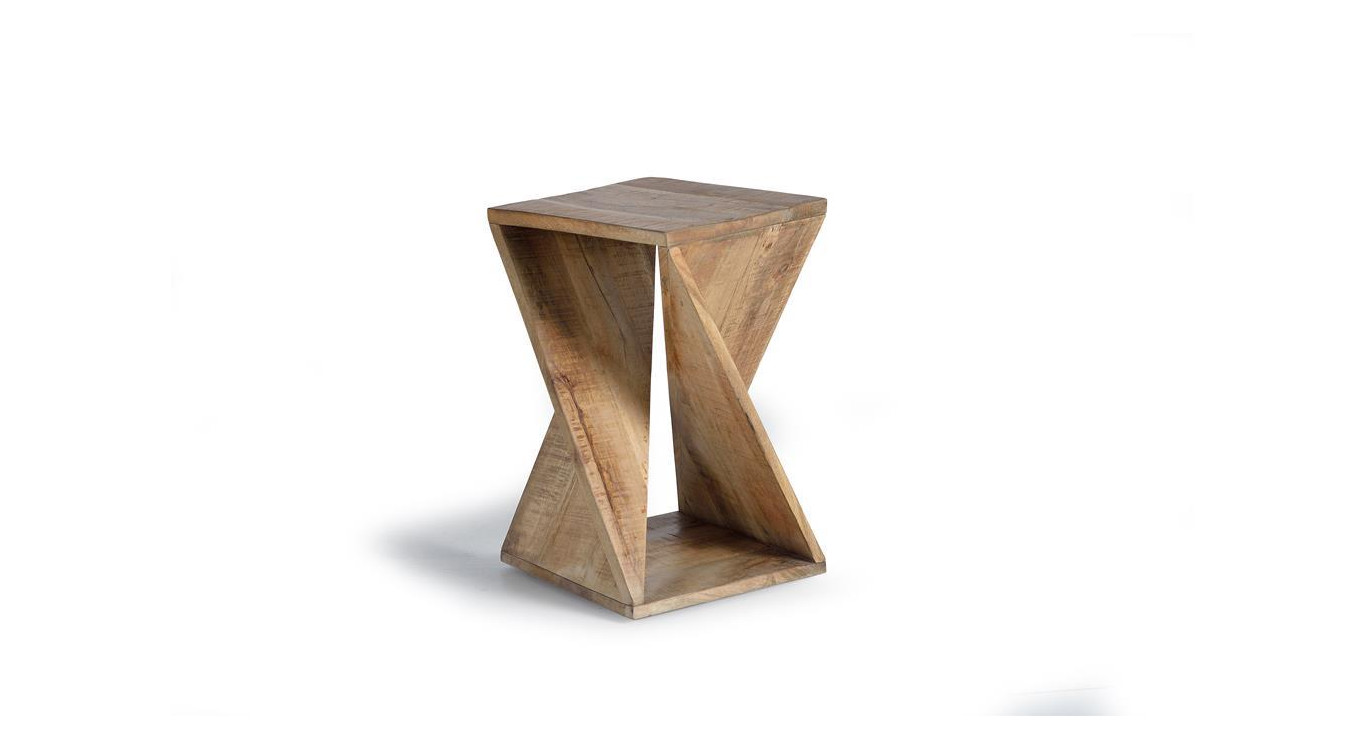 Hocker Holz Braun 35x35x57cm