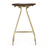 Tabouret Fer, CuirMarron 47x41x81cm