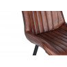 Chaise Fer, Cuir Marron 53x63x87cm