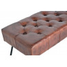 Banc Fer, Cuir Marron 96x40x44cm