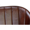 Chaise Fer, Cuir Marron 55x56x82cm