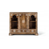 Buffet 3 Tiroirs Bois Marron 100x35x79cm