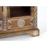 Buffet 3 Tiroirs Bois Marron 100x35x79cm