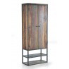 Armoire Bois, Métal Marron 80x40x202cm