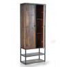 Armoire Bois, Métal Marron 80x40x202cm