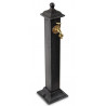 Gartenbrunnen Metall Grau 17.5x17.5x71cm