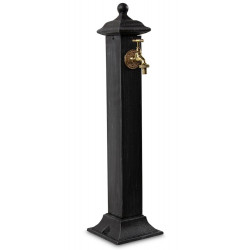 Gartenbrunnen Metall Grau 17.5x17.5x71cm