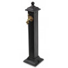 Gartenbrunnen Metall Grau 17.5x17.5x71cm