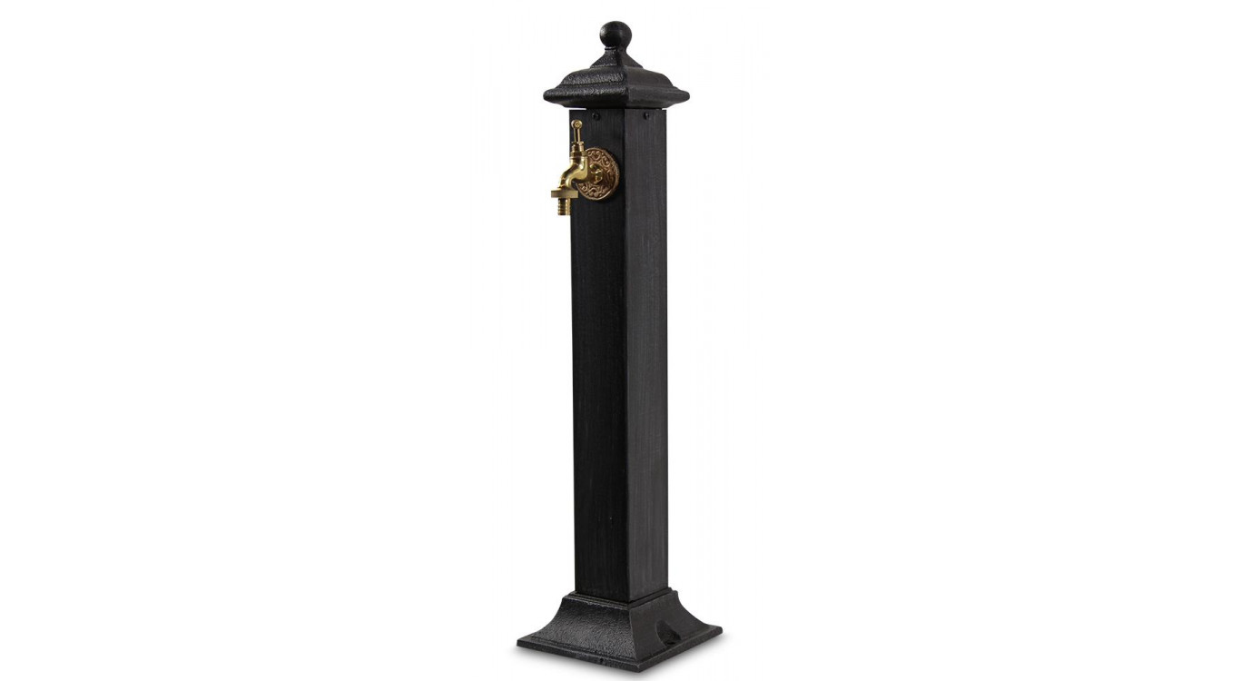 Gartenbrunnen Metall Grau 17.5x17.5x71cm