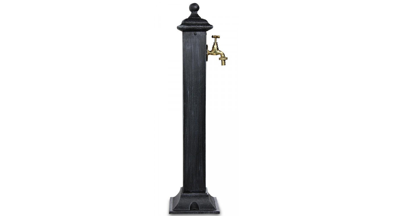 Gartenbrunnen Metall Grau 17.5x17.5x71cm