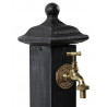 Gartenbrunnen Metall Grau 17.5x17.5x71cm