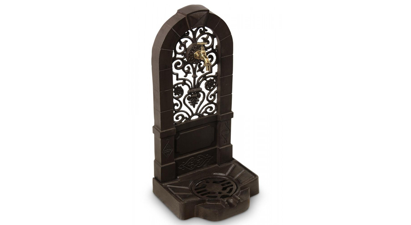 Fontaine de Jardin Fonte Marron 35.5x31x74.5cm