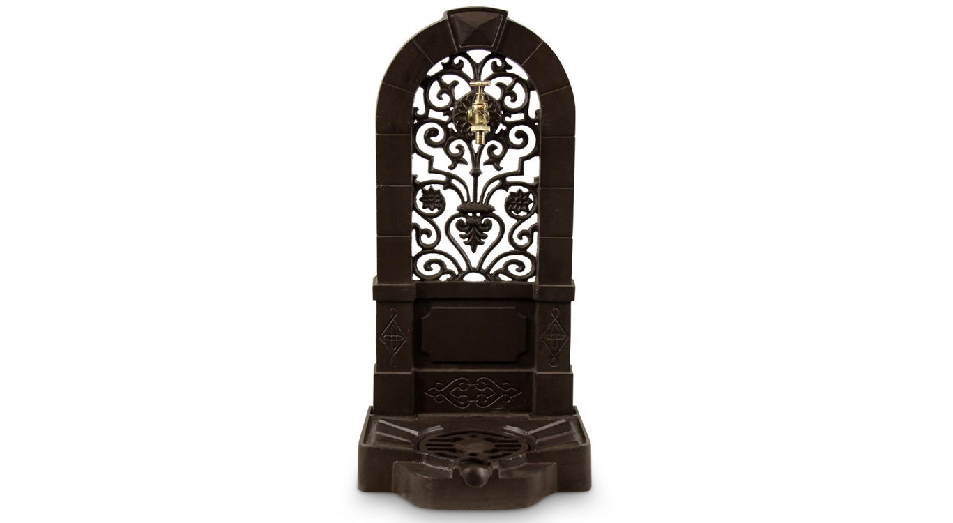 Fontaine de Jardin Fonte Marron 35.5x31x74.5cm