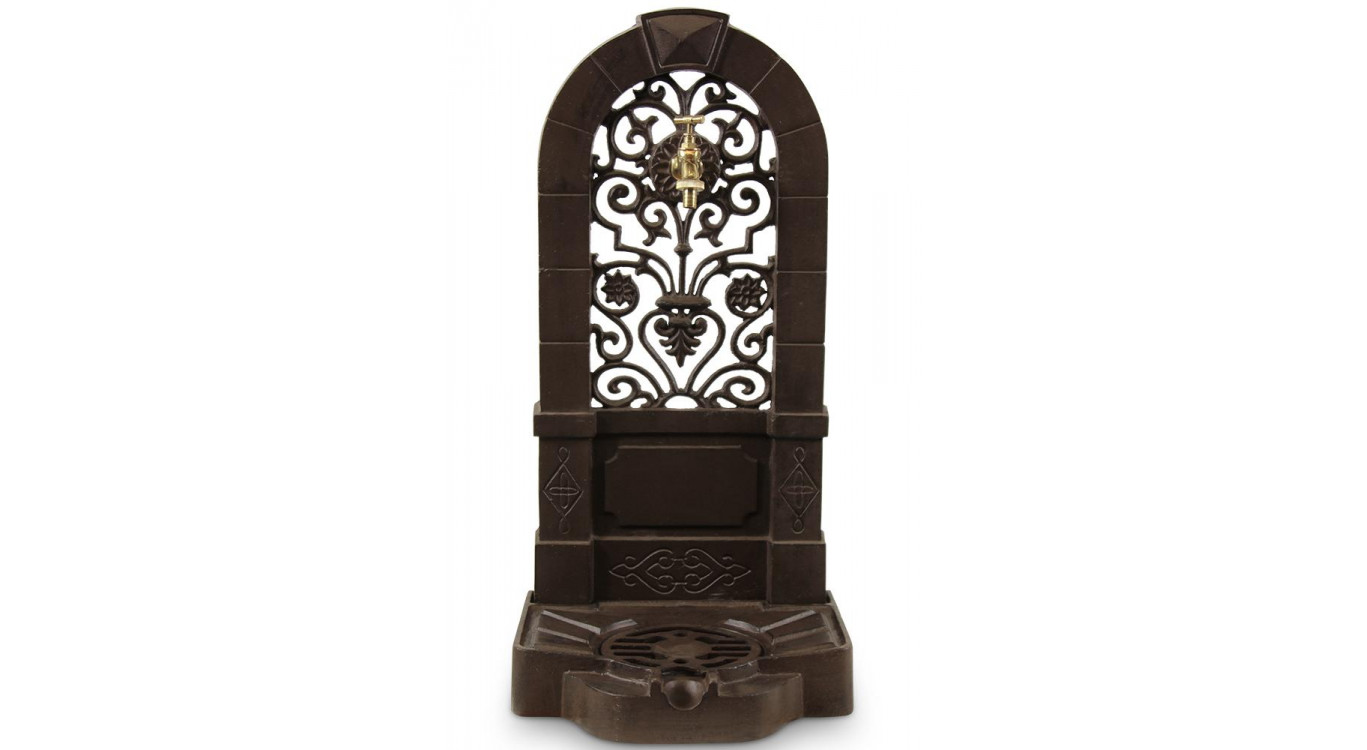 Fontaine de Jardin Fonte Marron 35.5x31x74.5cm