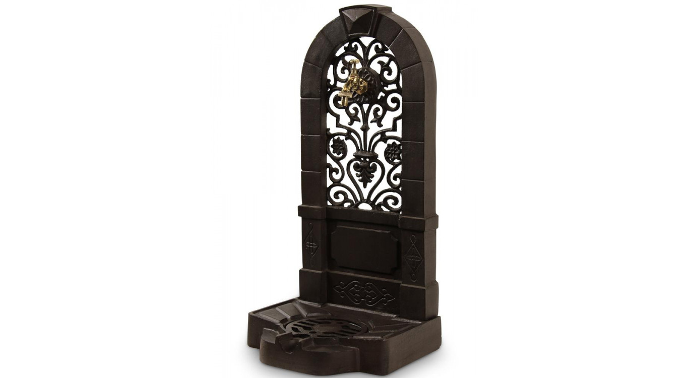 Fontaine de Jardin Fonte Marron 35.5x31x74.5cm