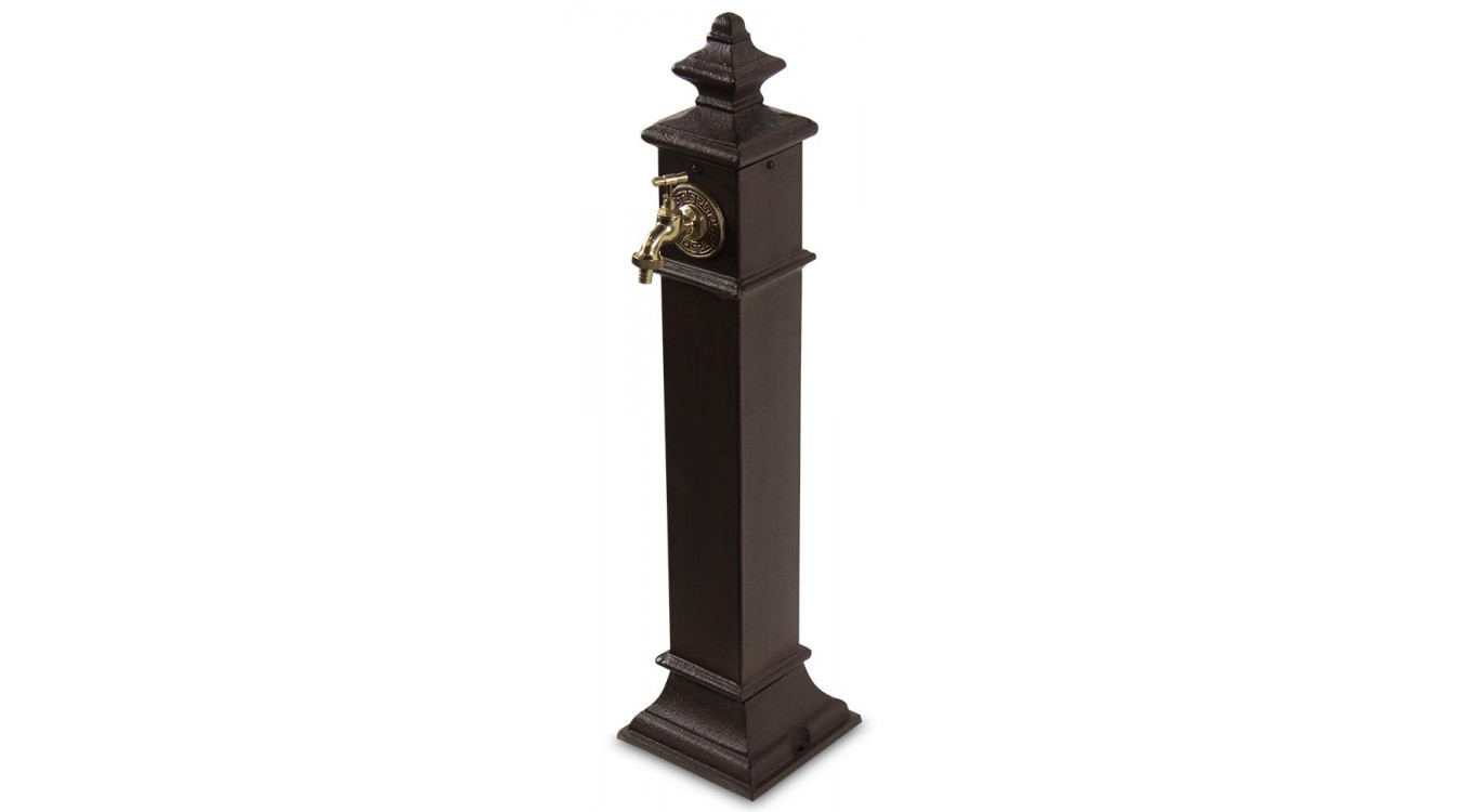 Gartenbrunnen Metall Braun 19x19x79cm