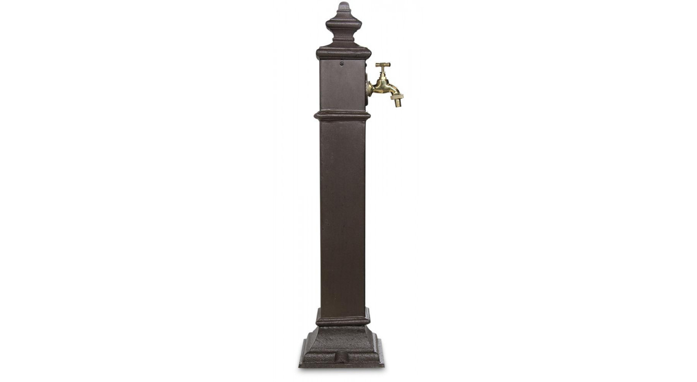 Gartenbrunnen Metall Braun 19x19x79cm