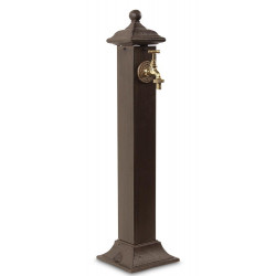 Gartenbrunnen Metall Braun 17.5x17.5x71cm