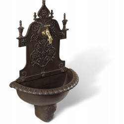 Fontaine de Jardin Aluminium Marron 44x22.5x77.5cm