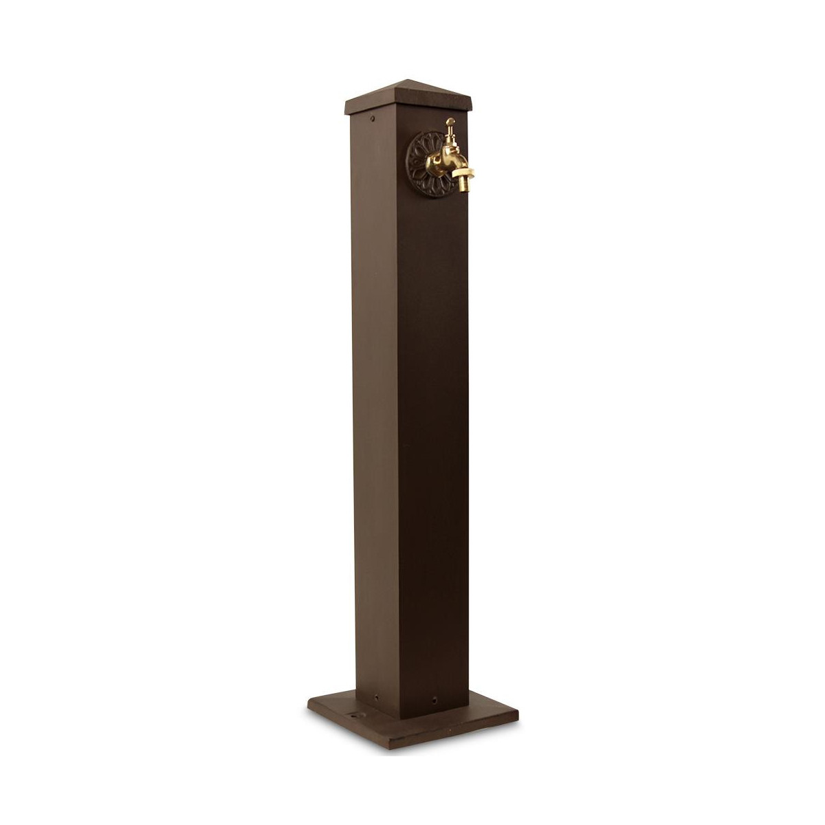 Fontaine de Jardin Aluminium Marron 22.5x22.5x91cm