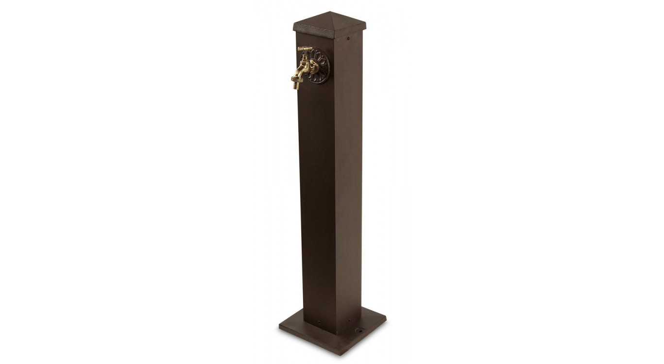 Fontaine de Jardin Aluminium Marron 22.5x22.5x91cm