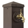 Fontaine de Jardin Aluminium Marron 22.5x22.5x91cm