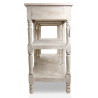 Console Drapier 3 Tiroirs Bois Blanc Céruse 199x50x99cm