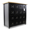 Grainetier 16 Drawer Wooden Sideboard Black 100x49x95.5cm