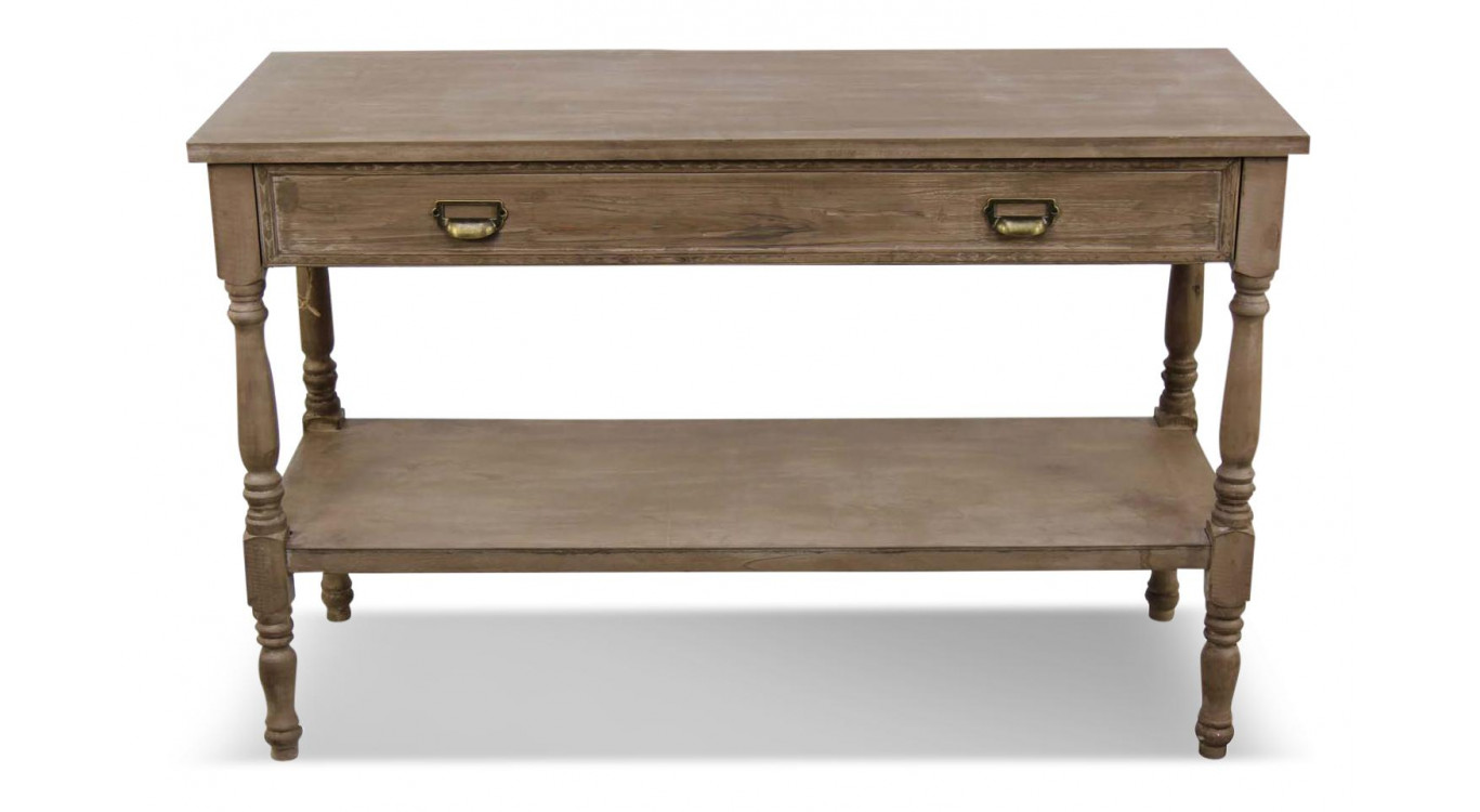 Meuble Console Drapier Bois 1 Tiroir 120x45x77cm