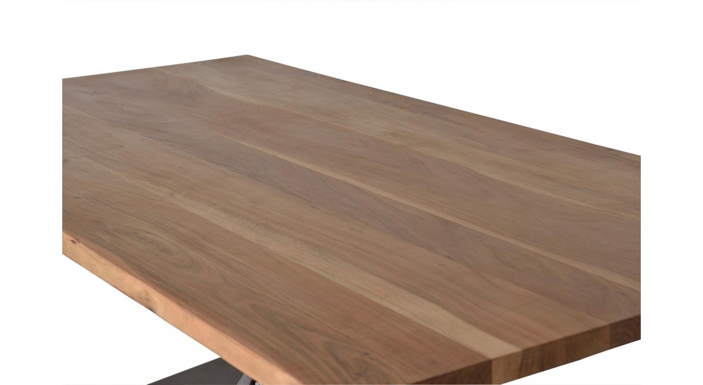 Table à Manger Bois, Métal Marron 200x100x76cm