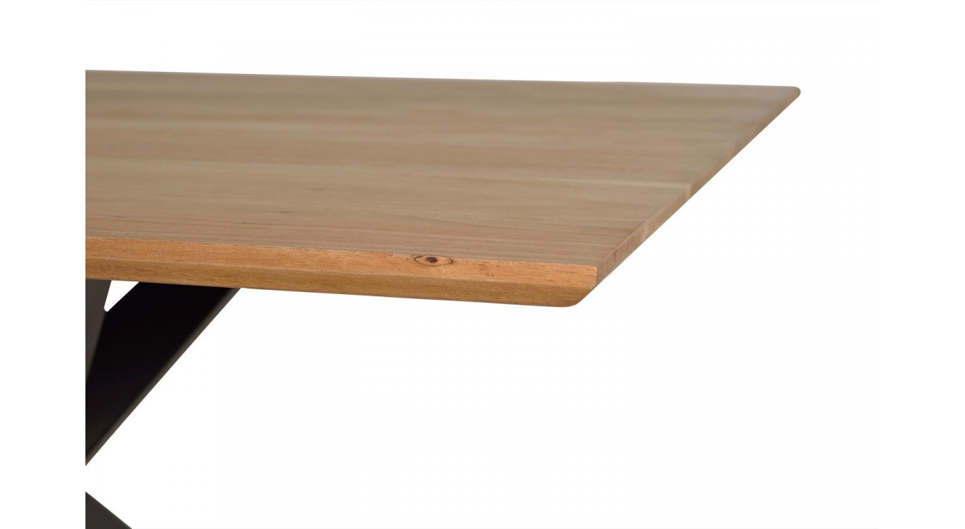 Table à Manger Bois, Métal Marron 180x90x76cm