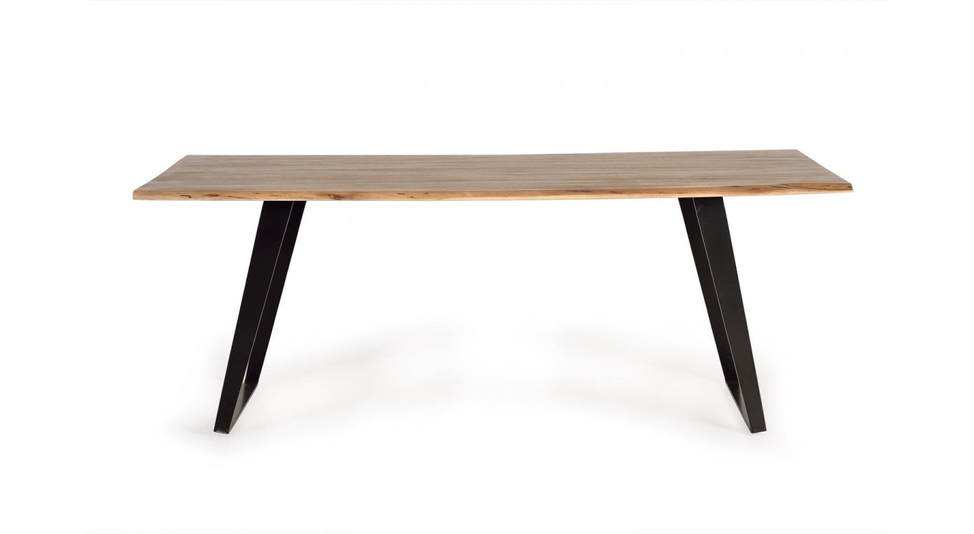 Table à Manger Bois, Métal Marron 205x100x76cm