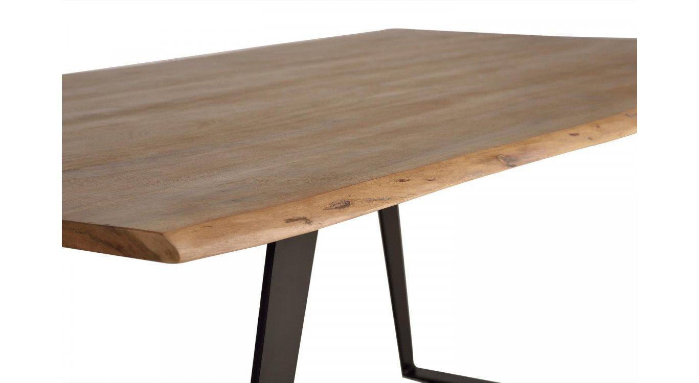 Table à Manger Bois, Métal Marron 205x100x76cm