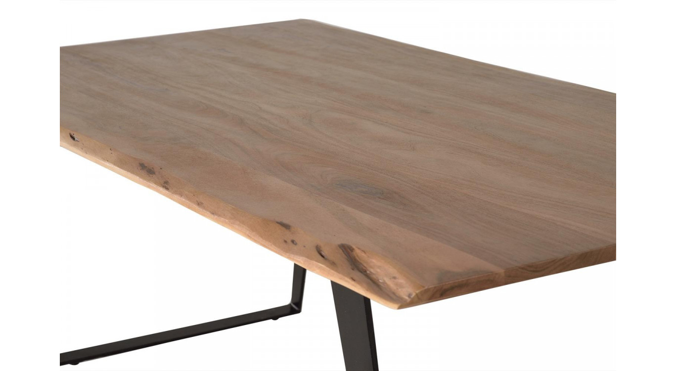 Table à Manger Bois, Métal Marron 205x100x76cm