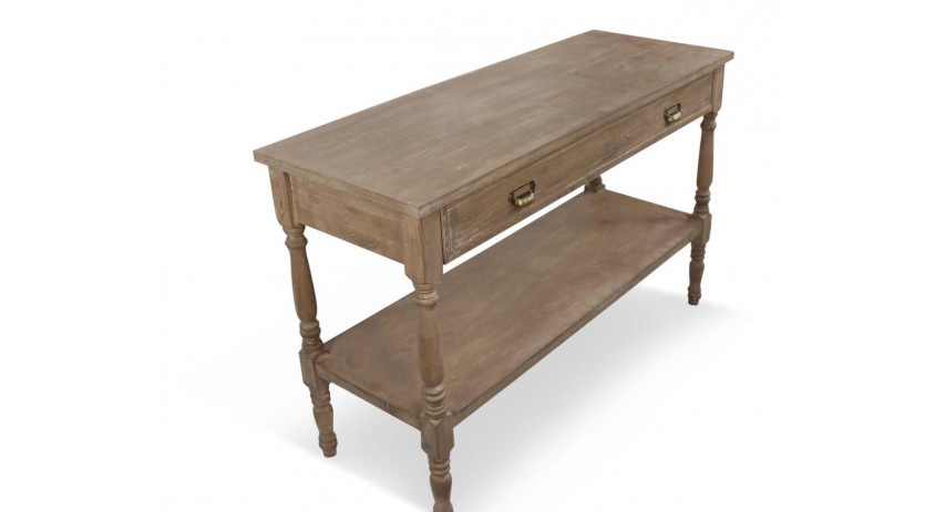 Meuble Console Drapier Bois 1 Tiroir 120x45x77cm