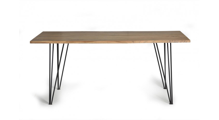 Table à Manger Bois, Métal Marron 200x100x76cm