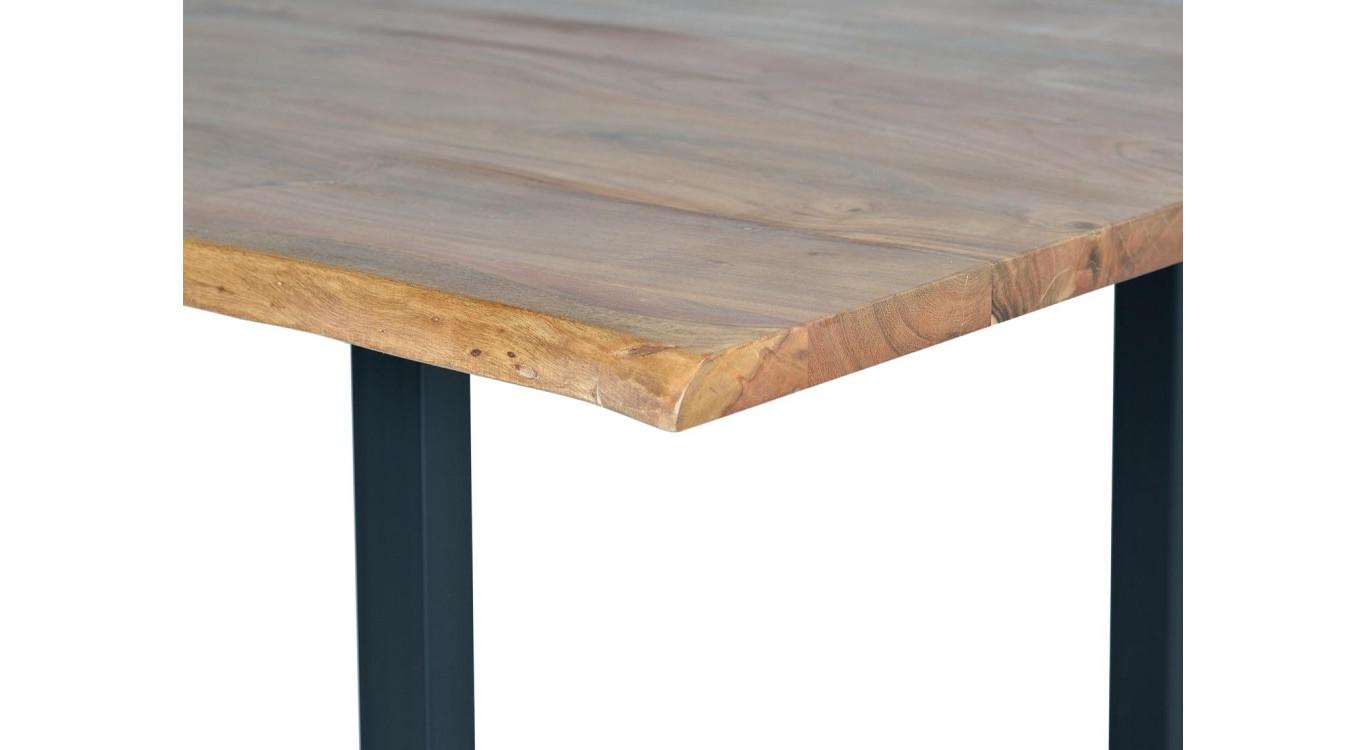 Table à Manger Bois, Métal Marron 160x100x78cm