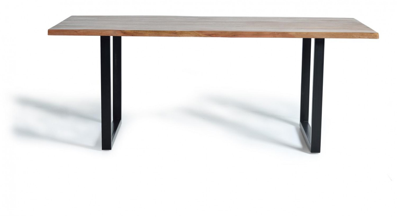 Table à Manger Bois, Métal Marron 180x100x78cm
