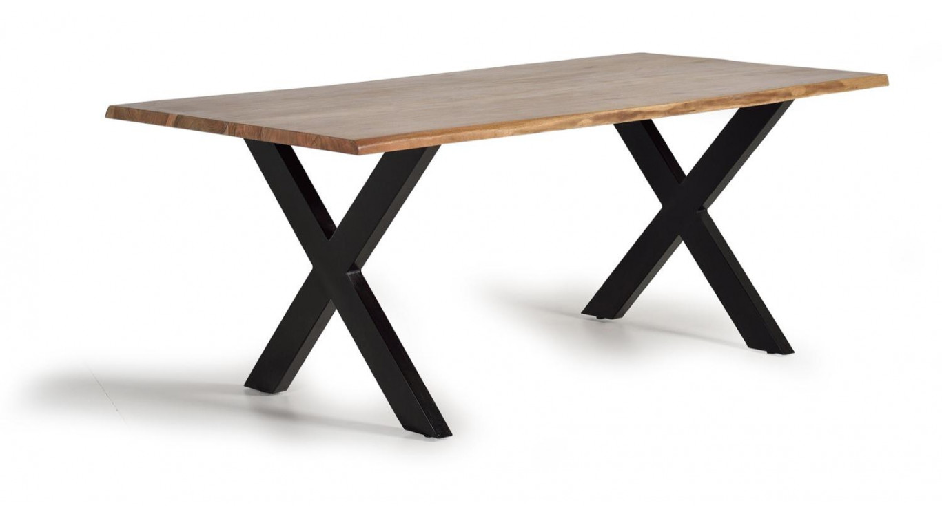 Table à Manger Bois, Métal Marron 240x100x78cm