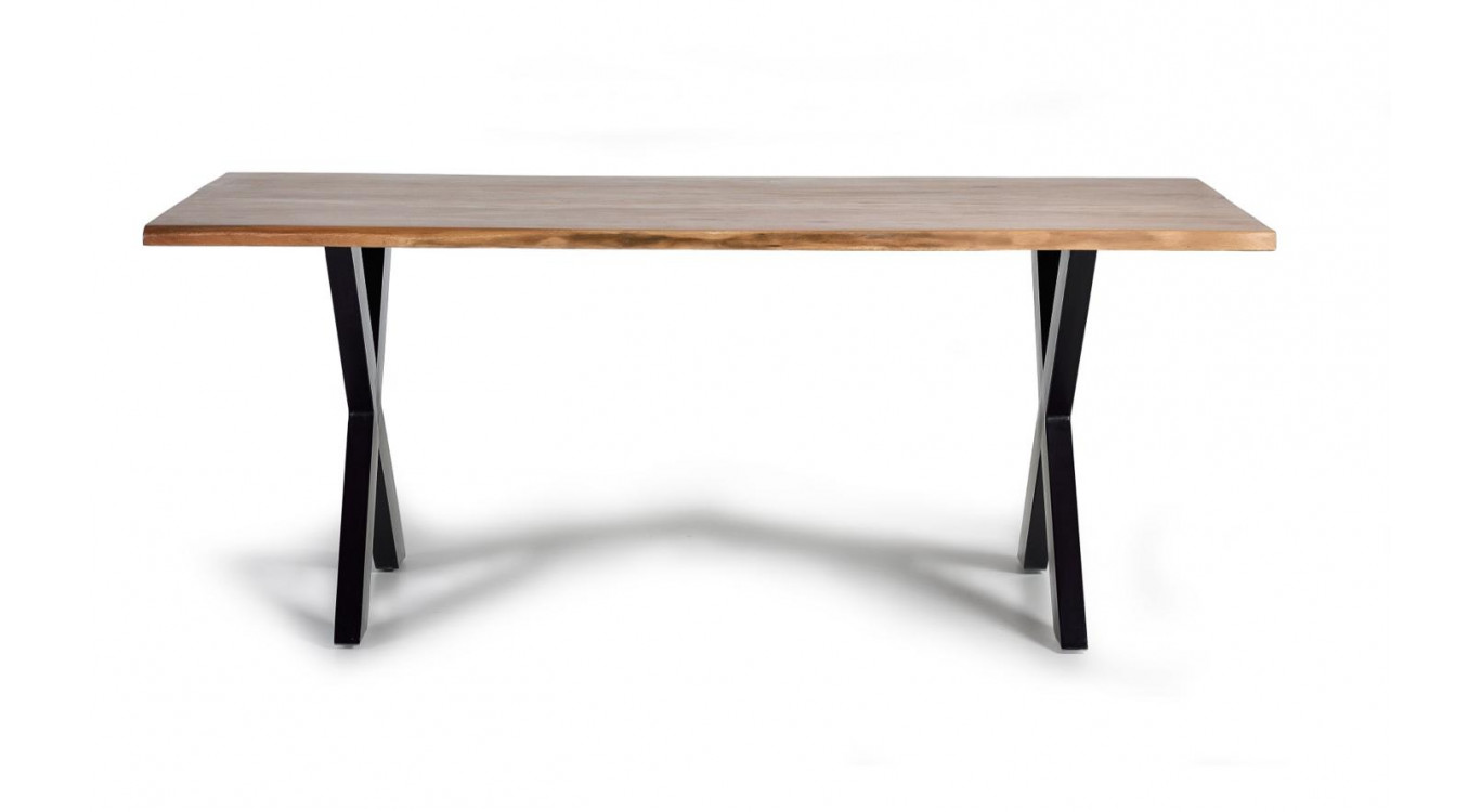 Table à Manger Bois, Métal Marron 240x100x78cm