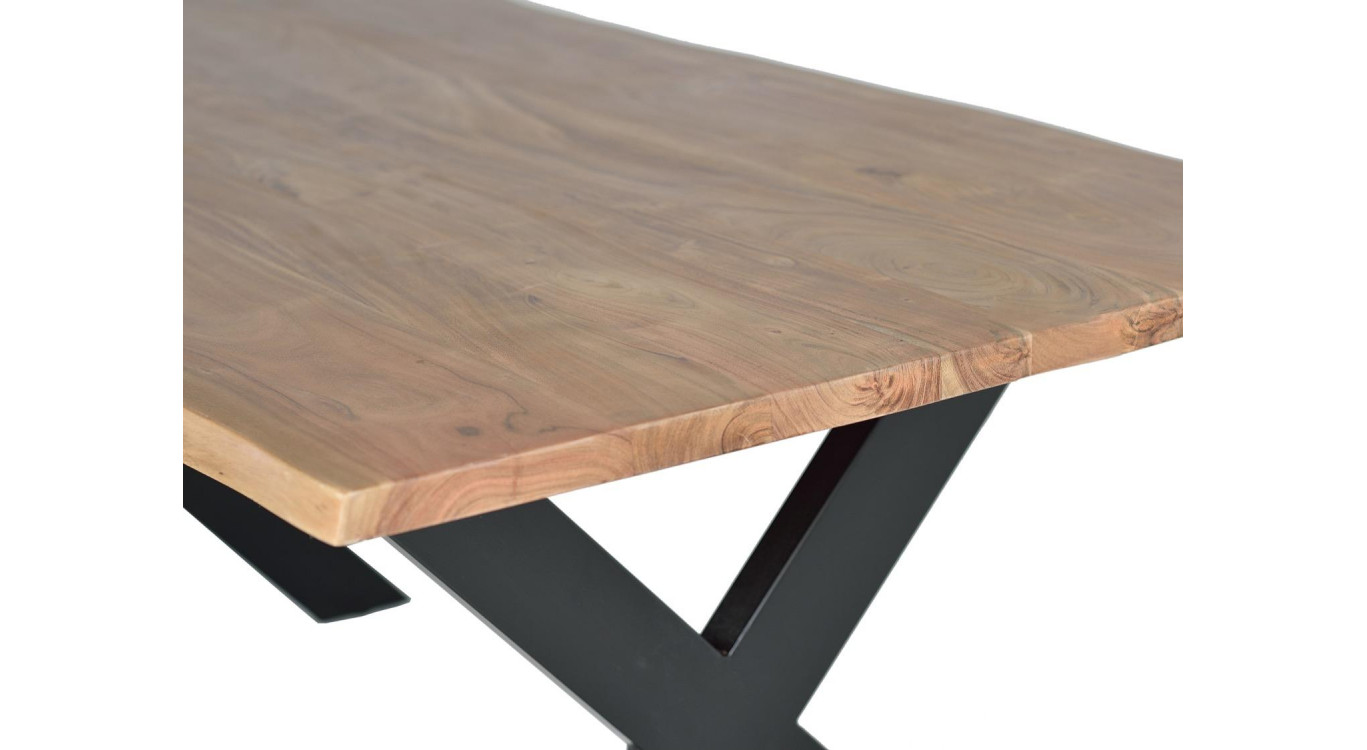 Table à Manger Bois, Métal Marron 240x100x78cm