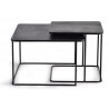 Lot De 2 Tables Basses Fer Noir 62x62x86cm