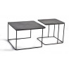 Lot De 2 Tables Basses Fer Noir 62x62x86cm