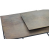 Lot De 2 Tables Basses Fer Bronze 62x62x86cm