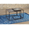 Lot De 2 Tables Basses Fer Bronze 62x62x86cm