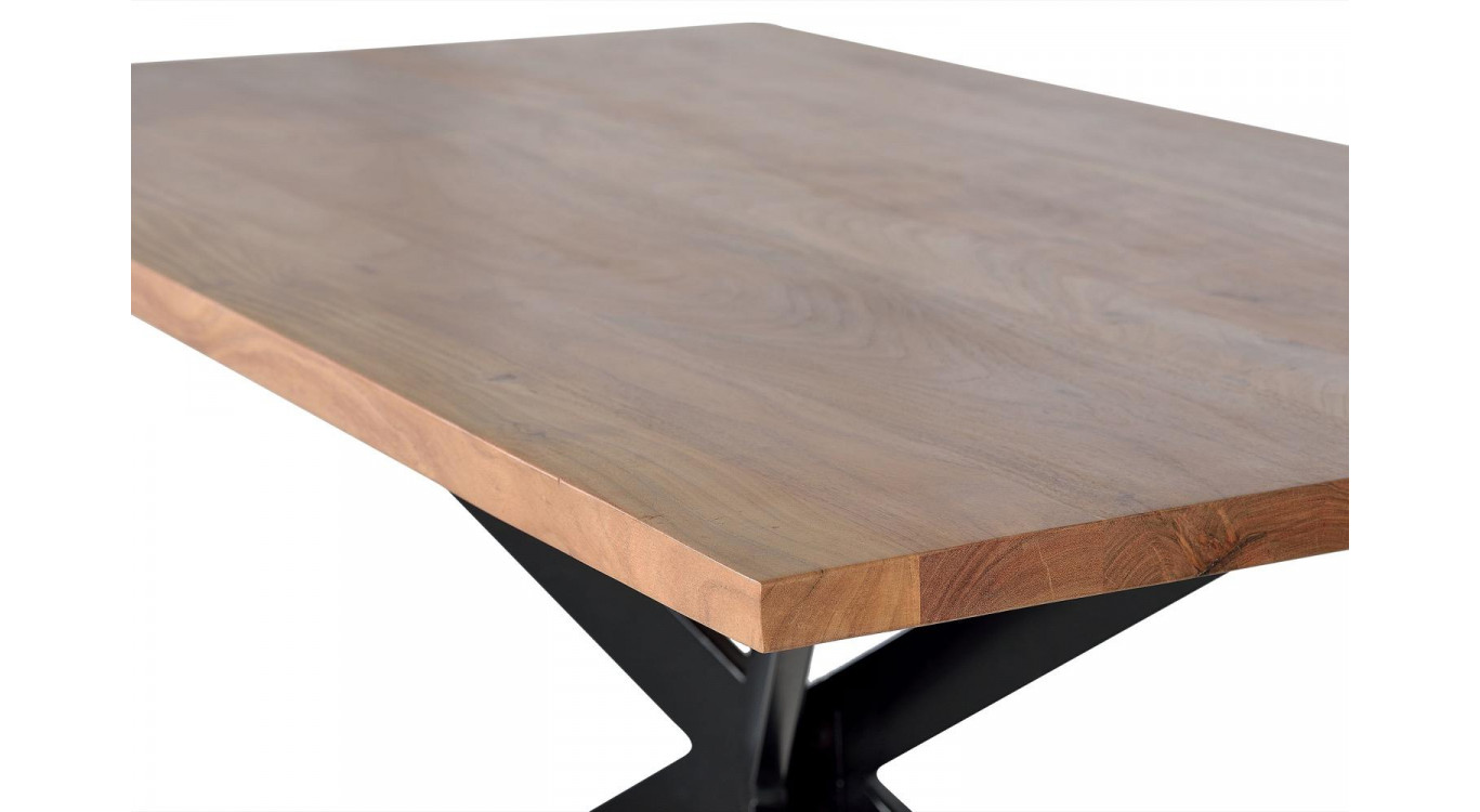 Table à Manger Bois, Métal Marron 200x100x78cm